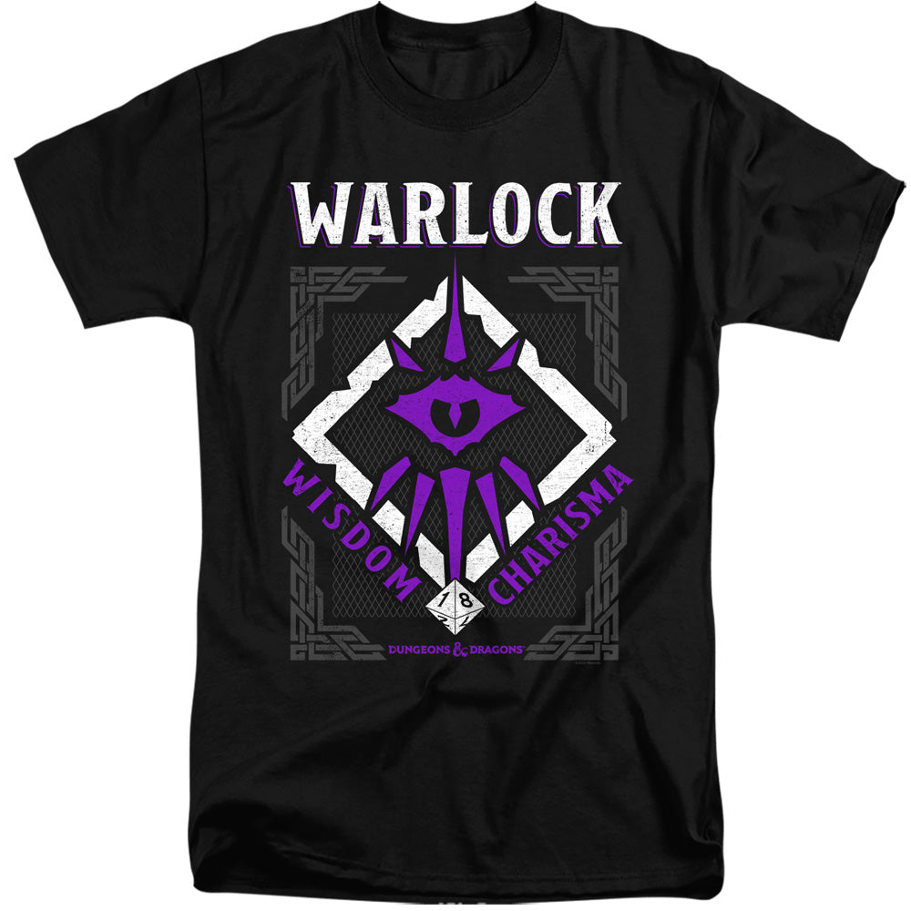 Dungeons And Dragons Warlock Mens Tall T Shirt Black Officially Licensed