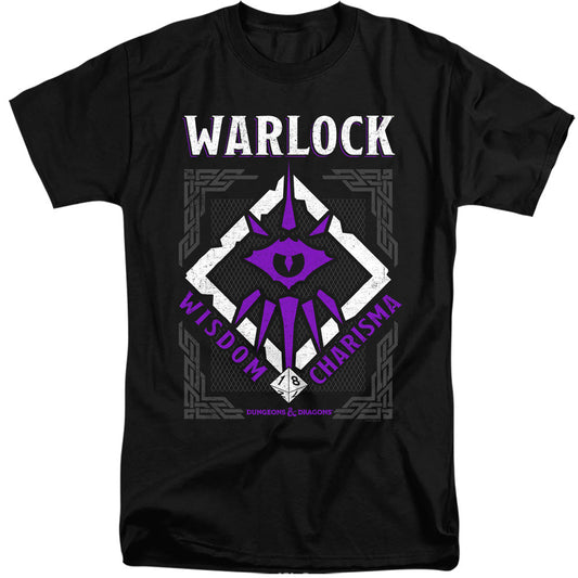 Dungeons And Dragons Warlock Mens Tall T Shirt Black Officially Licensed
