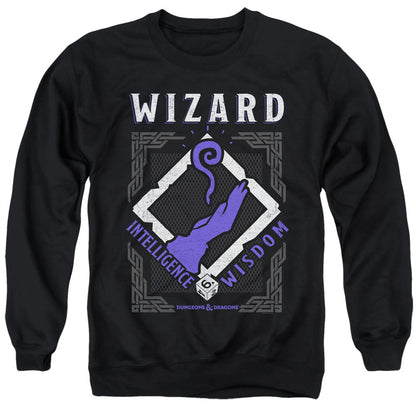 Dungeons And Dragons Wizard Mens Crewneck Sweatshirt Black