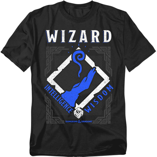 Dungeons And Dragons Wizard Mens T Shirt Black Officially Licensed