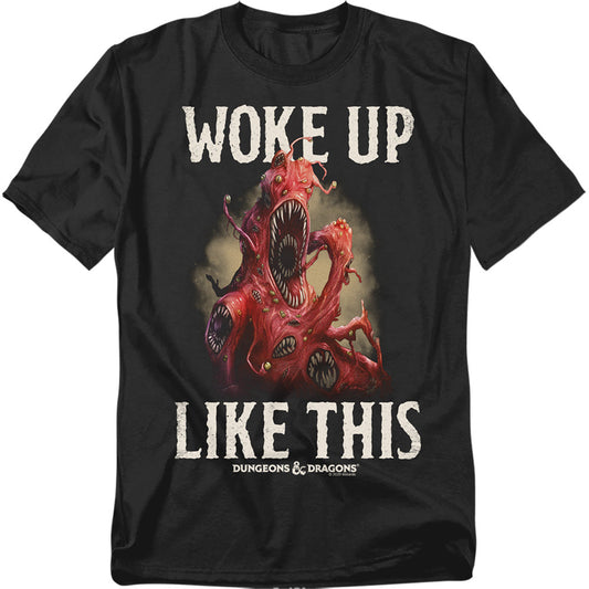 Dungeons And Dragons Woke Like This Mens T Shirt Black Officially Licensed