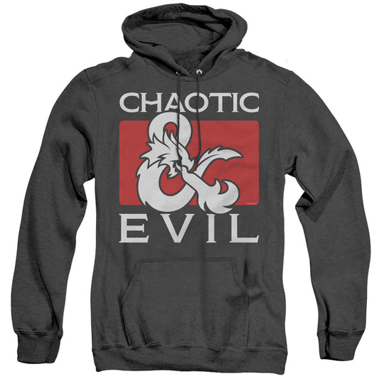 Dungeons And Dragons Chaotic Evil Heather Mens Hoodie Black Officially Licensed