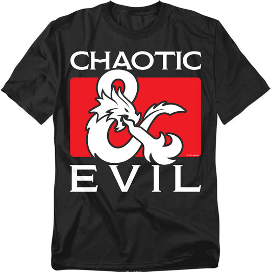 Dungeons And Dragons Chaotic Evil Mens T Shirt Black Officially Licensed