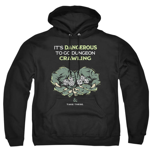 Dungeons And Dragons Dangerous To Go Alone Mens Hoodie Black Officially Licensed