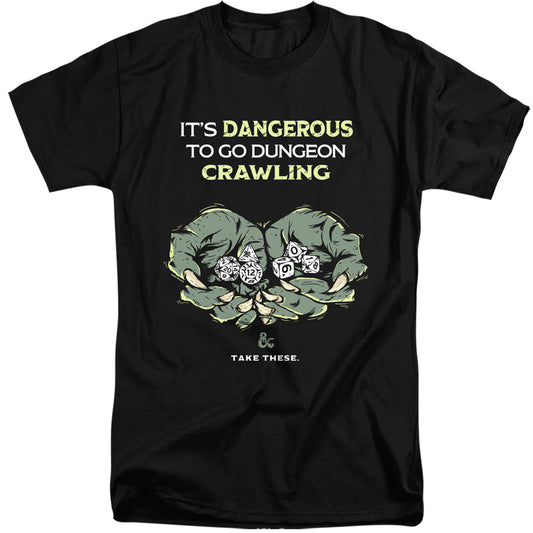 Dungeons And Dragons Dangerous To Go Alone Mens Tall T Shirt Black Officially Licensed