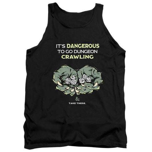 Dungeons And Dragons Dangerous To Go Alone Mens Tank Top Shirt Black Officially Licensed