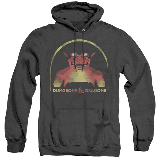 Dungeons And Dragons Old School Mens Heather Hoodie Black Officially Licensed
