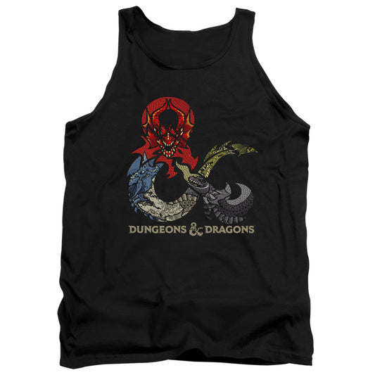 Dungeons And Dragons Dragons In Dragons Mens Tank Top Shirt Black Officially Licensed