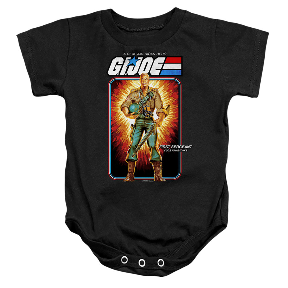 G.I. Joe Duke Card Infant Baby Snapsuit Black Officially Licensed