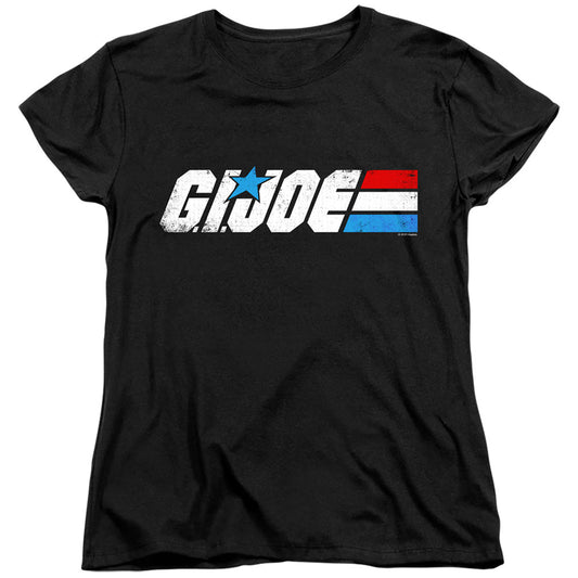 G.I. Joe Distressed Logo Womens T Shirt Black Officially Licensed
