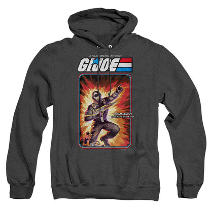 G.I. Joe Snake Eyes Card Mens Heather Hoodie Black Officially Licensed