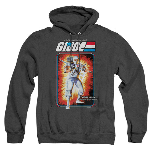 G.I. Joe Storm Shadow Card Heather Mens Hoodie Black Officially Licensed