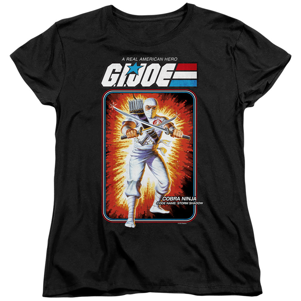 G.I. Joe Storm Shadow Card Womens T Shirt Black Officially Licensed