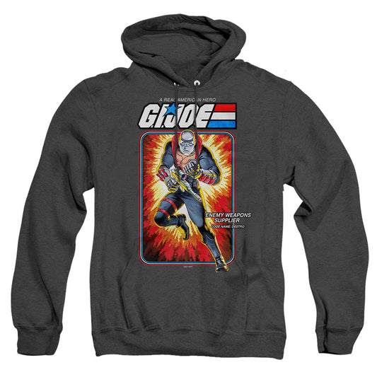 G.I. Joe Destro Card Mens Heather Hoodie Black Officially Licensed