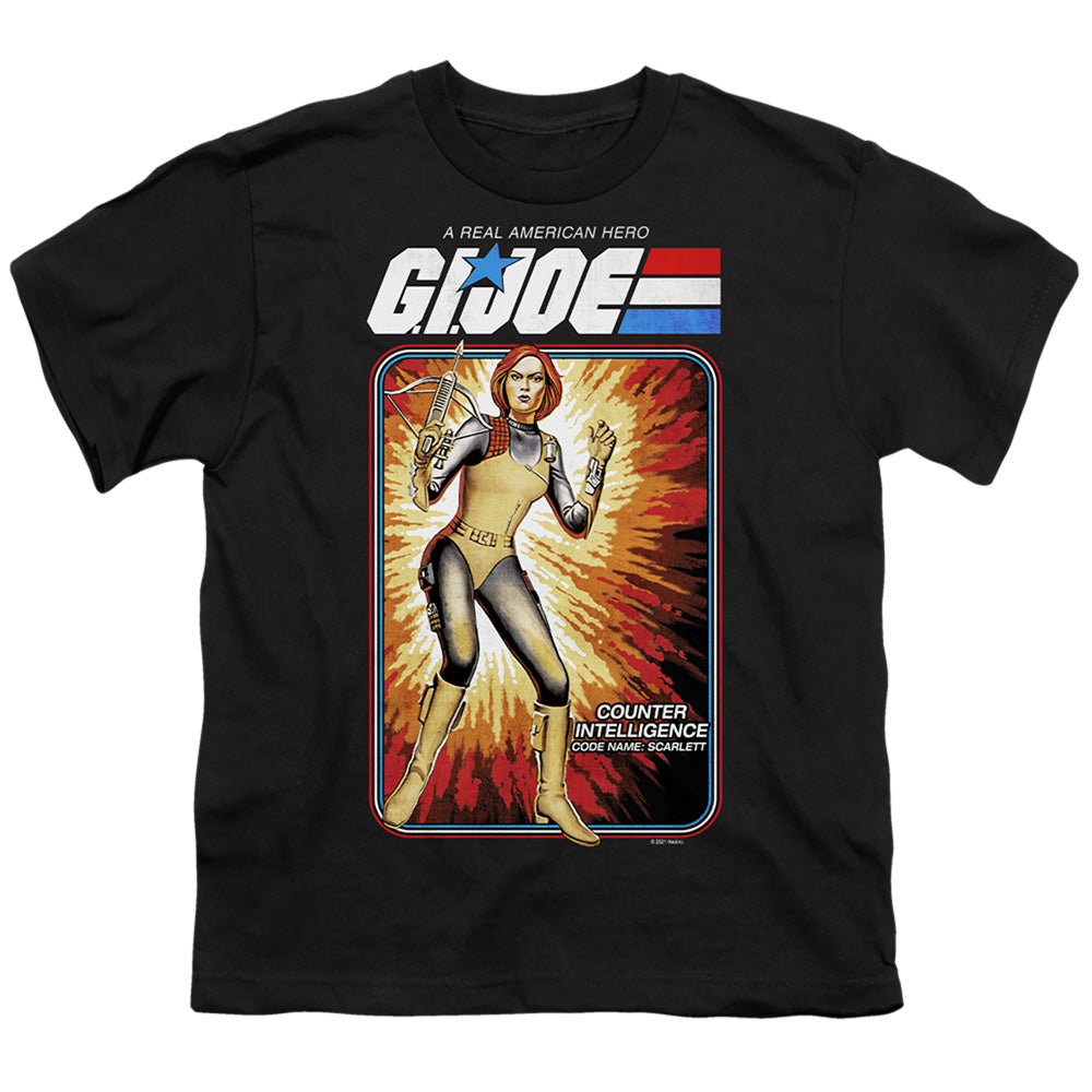 G.I. Joe Scarlett Card Kids Youth T Shirt Black Officially Licensed