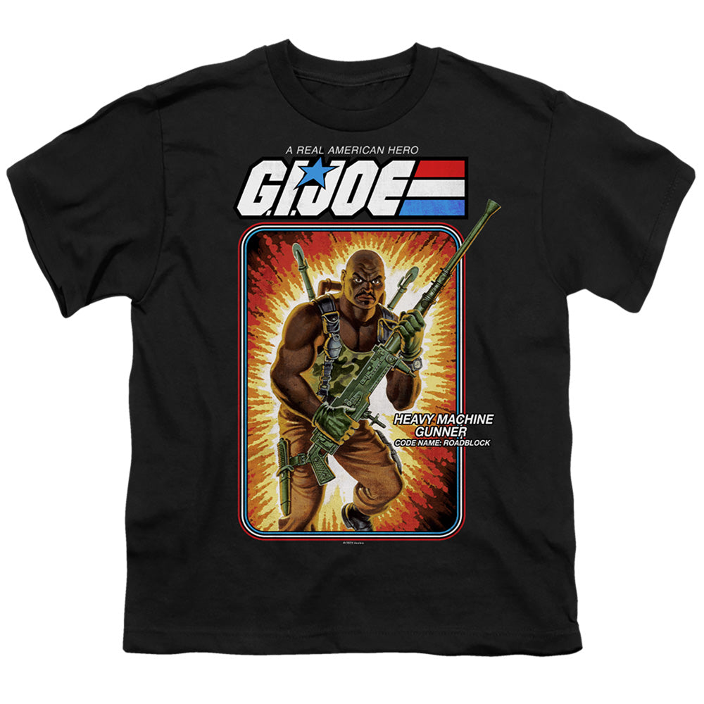 G.I. Joe Roadblock Card Kids Youth T Shirt Black Officially Licensed