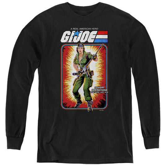 G.I. Joe Lady Jaye Card Long Sleeve Kids Youth T Shirt Black Officially Licensed