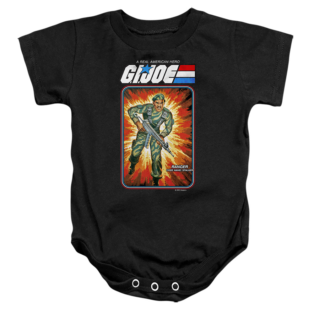G.I. Joe Stalker Card Infant Baby Snapsuit Black Officially Licensed