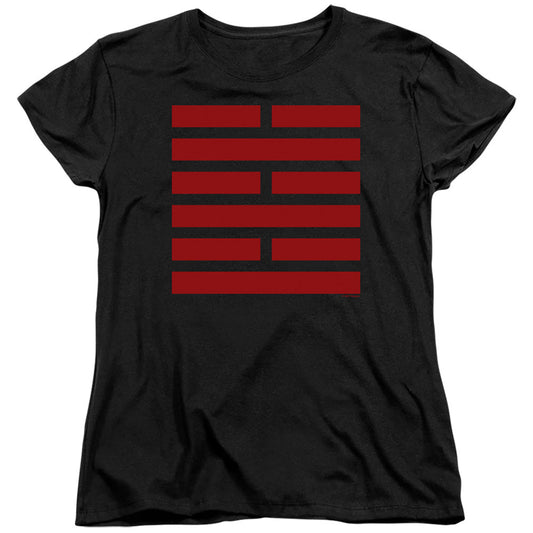 G.I. Joe Snake Eyes Symbol Womens T Shirt Black Officially Licensed