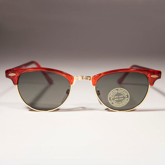 Colorful Brow Line Half Frame Women's Vintage Sunglass - Hedy