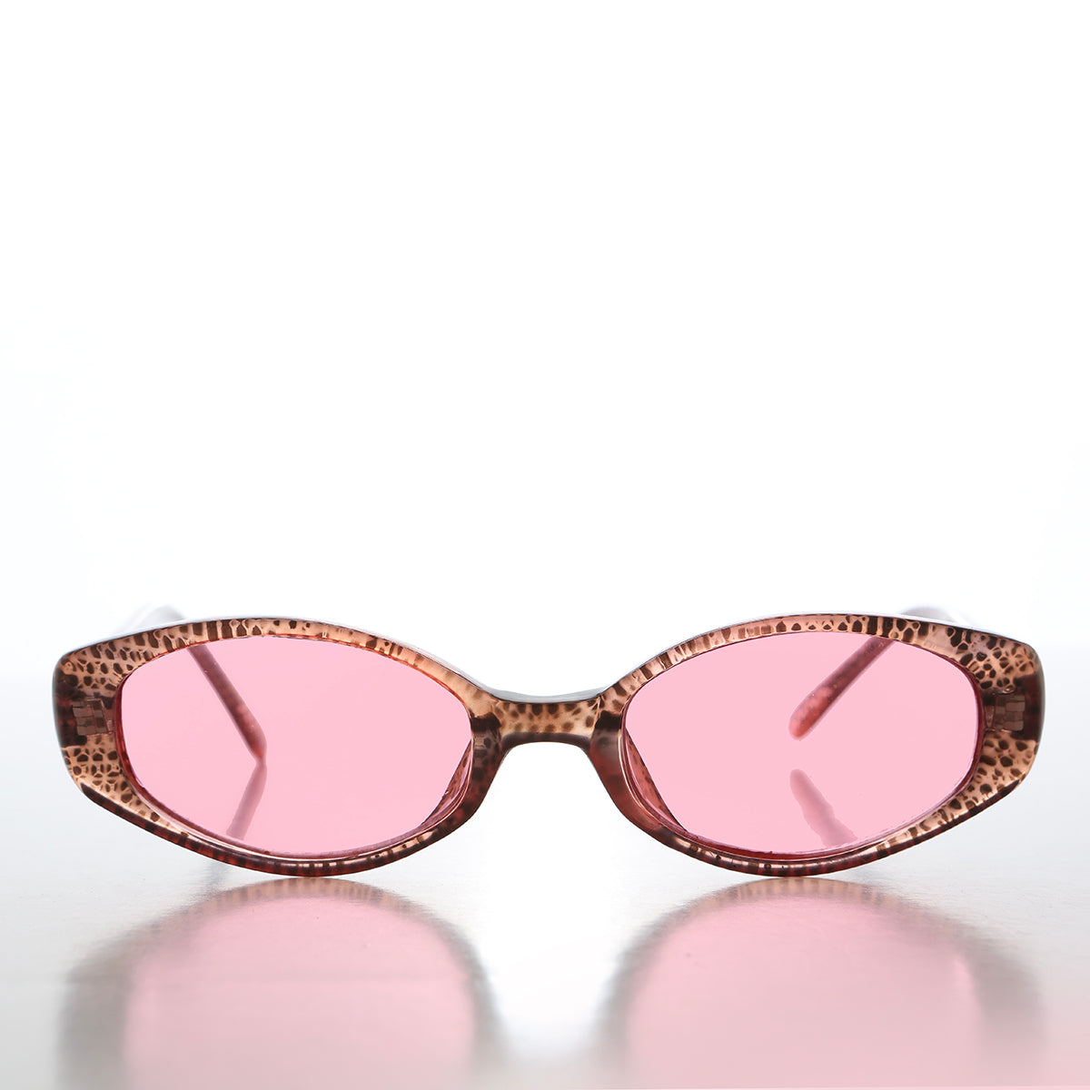 90s Oval Sunglasses with Tinted Lenses - Helena