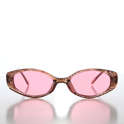 90s Oval Sunglasses with Tinted Lenses - Helena
