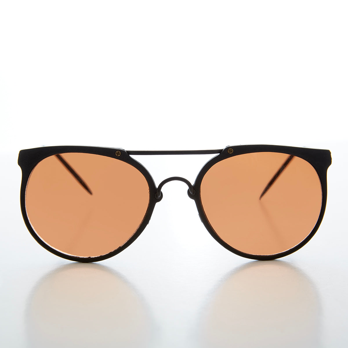Round Aviator Sunglasses with Copper Lens - Hinkle