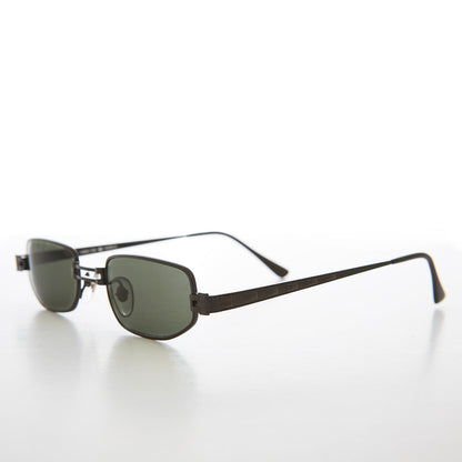 Small Rectangle Metal Punk Vintage Sunglasses - Hitch