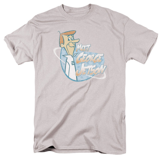 Jetsons Meet George Jetson Mens T Shirt Silver Officially Licensed