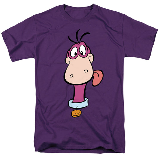 The Flintstones Dino Face Mens T Shirt Purple Officially Licensed