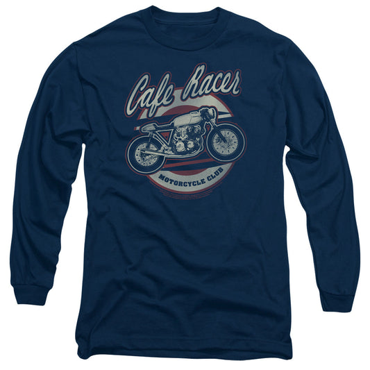 Honda Cafe Racer Mens Long Sleeve Shirt Navy Officially Licensed