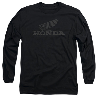 Honda Vintage Wing Mens Long Sleeve Shirt Black Officially Licensed