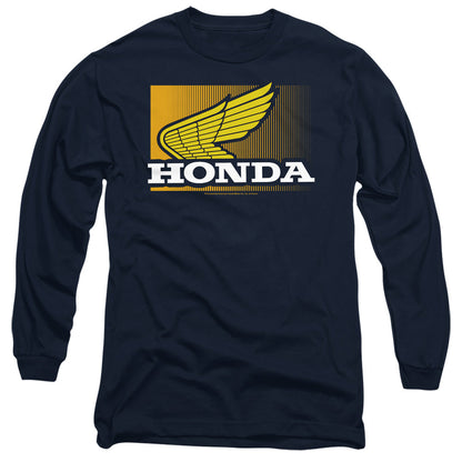 Honda Wing Gradient Mens Long Sleeve Shirt Navy Officially Licensed