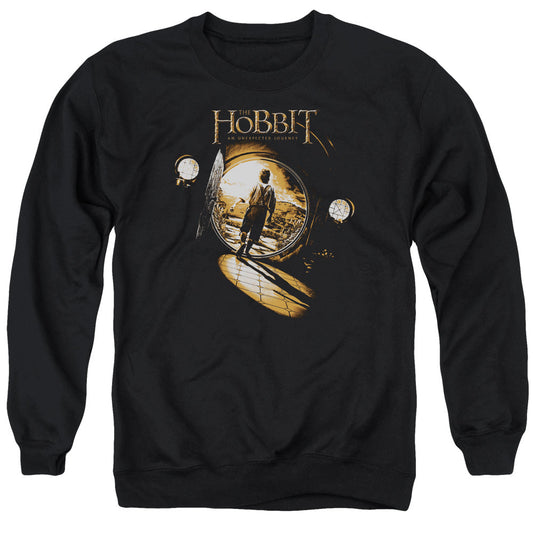 The Hobbit Hobbit Hole Mens Crewneck Sweatshirt Black Officially Licensed