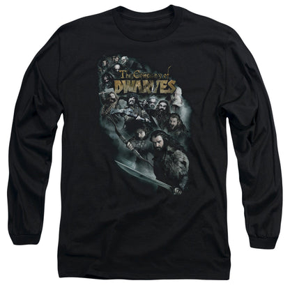 The Hobbit Company Of Dwarves Mens Long Sleeve Shirt Black Officially Licensed