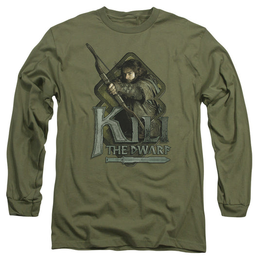 The Hobbit Kili Mens Long Sleeve Shirt Military Green Officially Licensed