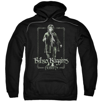 The Hobbit Bilbo Stare Mens Hoodie Black Officially Licensed