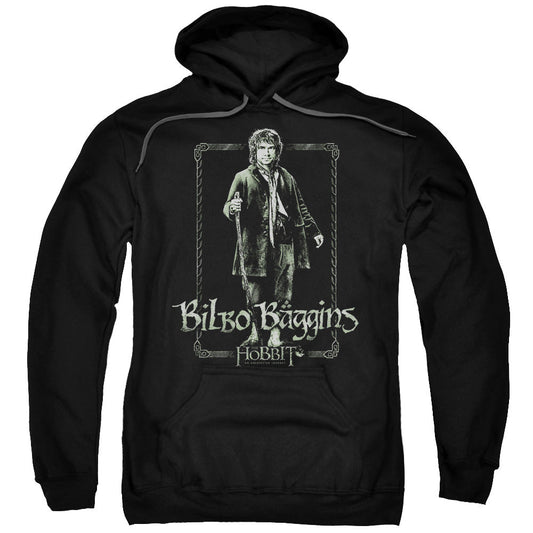 The Hobbit Bilbo Stare Mens Hoodie Black Officially Licensed