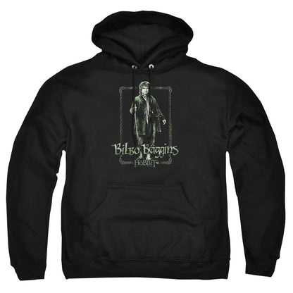 The Hobbit Bilbo Stare Mens Hoodie Black Officially Licensed
