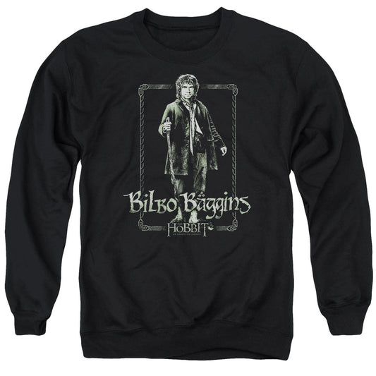 The Hobbit Bilbo Stare Mens Crewneck Sweatshirt Black Officially Licensed