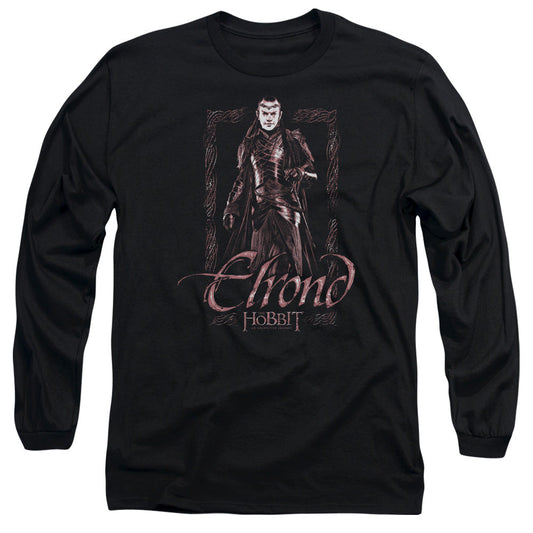 The Hobbit Elrond Stare Mens Long Sleeve Shirt Black Officially Licensed
