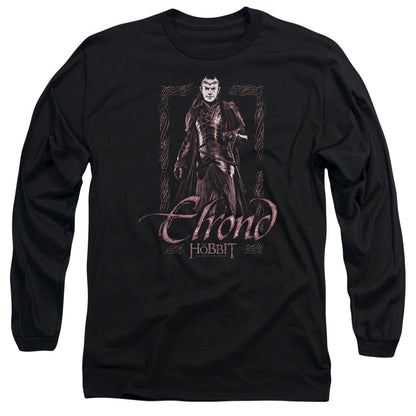 The Hobbit Elrond Stare Mens Long Sleeve Shirt Black Officially Licensed
