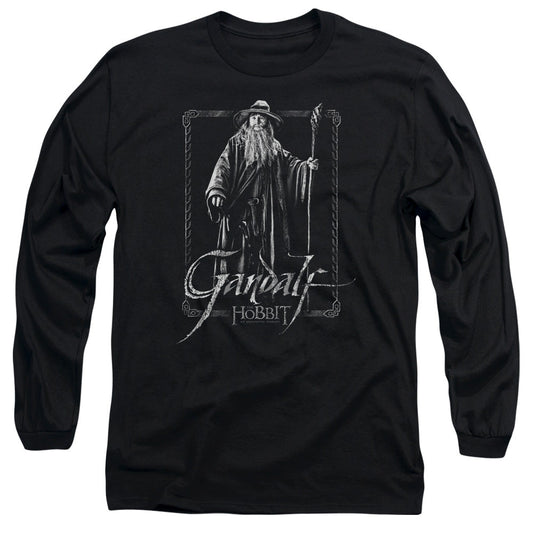 The Hobbit Gandalf Stare Mens Long Sleeve Shirt Black Officially Licensed