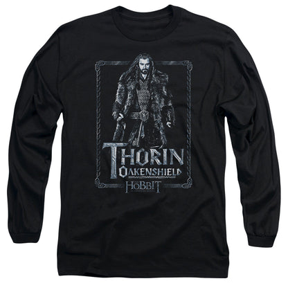 The Hobbit Thorin Stare Mens Long Sleeve Shirt Black Officially Licensed