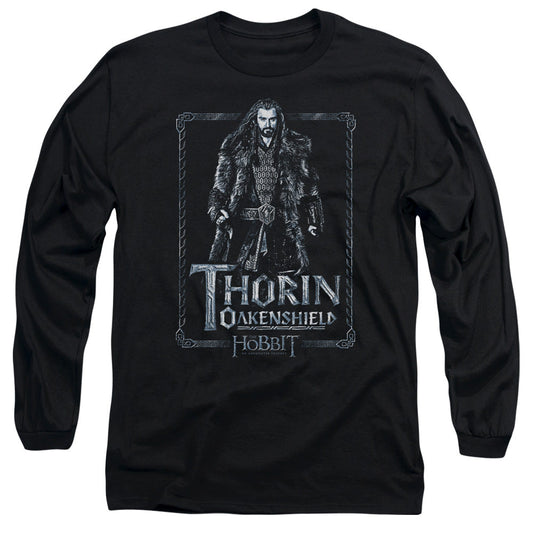 The Hobbit Thorin Stare Mens Long Sleeve Shirt Black Officially Licensed