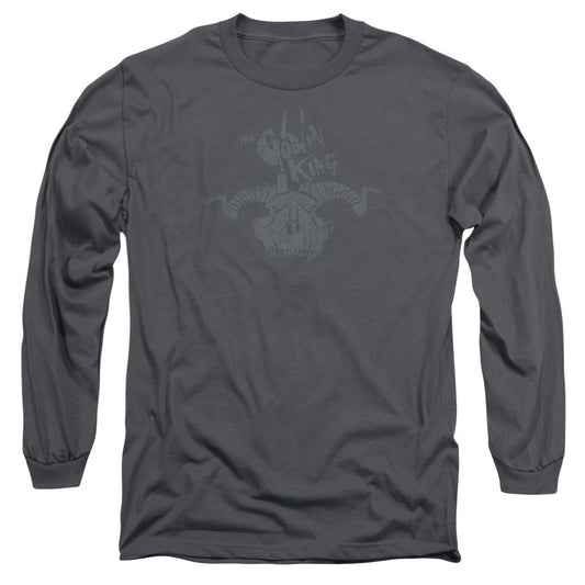 The Hobbit Golin King Symbol Mens Long Sleeve Shirt Charcoal Officially Licensed