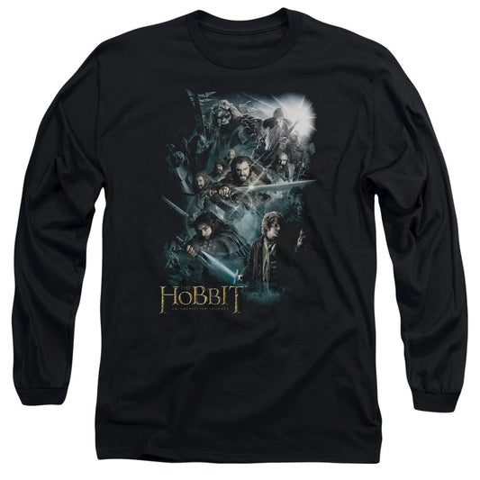 The Hobbit Epic Adventure Mens Long Sleeve Shirt Black Officially Licensed