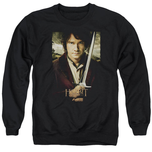 The Hobbit Baggins Poster Mens Crewneck Sweatshirt Black Officially Licensed