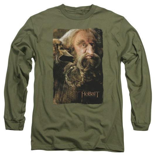 The Hobbit Oin Mens Long Sleeve Shirt Military Green Officially Licensed