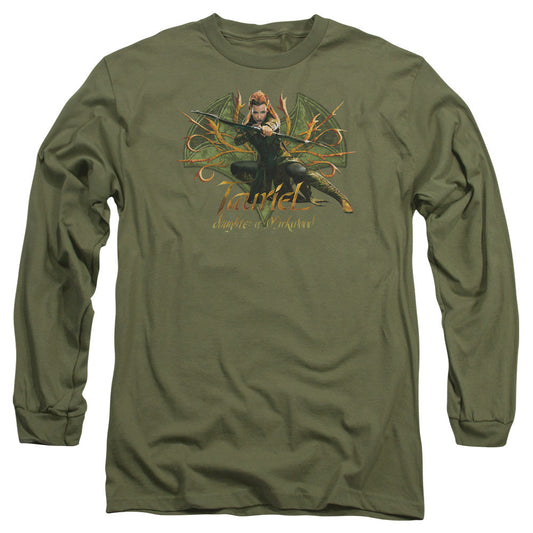 Hobbit Tauriel Mens Long Sleeve Shirt Military Green Officially Licensed